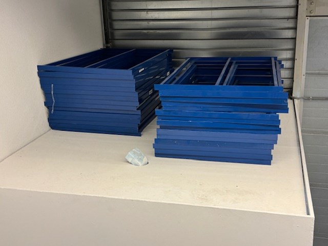 Circa 25 meter magazijnstelling, blauw - afbeelding 7 van  7