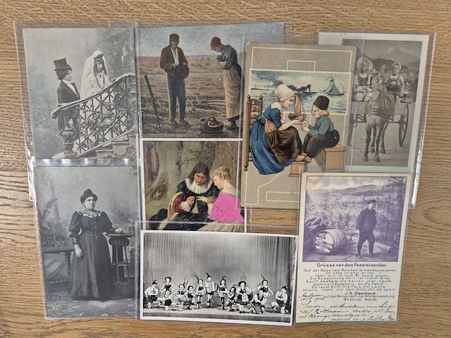 Circa 77x oude ansichtkaarten en foto’s van mensen en portretten - afbeelding 21 van  21