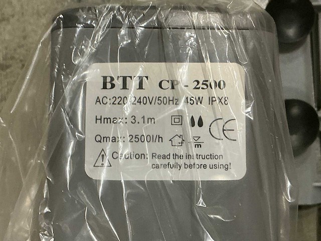 Circulatie pomp 2500 ltr/h opvoer 3,1 mtr (98x) - afbeelding 2 van  6