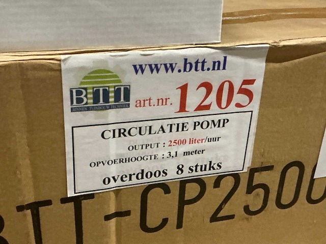 Circulatie pomp 2500 ltr/h opvoer 3,1 mtr (98x) - afbeelding 5 van  6
