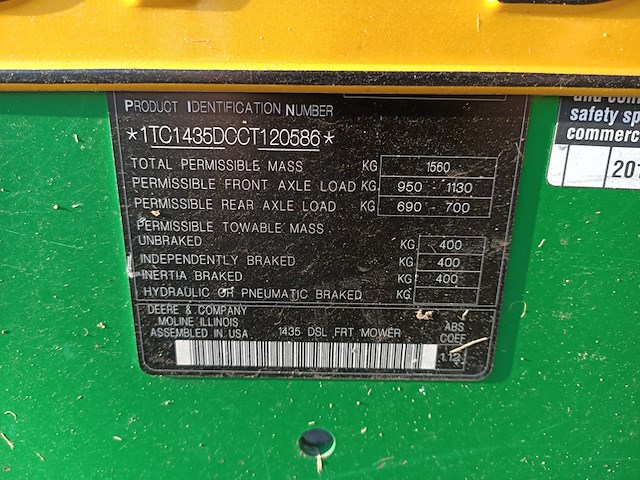 Cirkelmaaier, john deere, 1435 series ii 4wd, 2013 - afbeelding 8 van  24