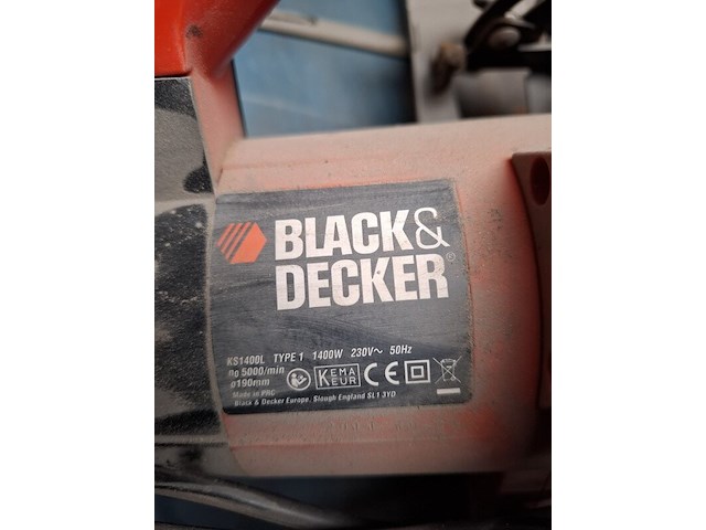 Cirkelzaag , black en decker, ks1400l - afbeelding 3 van  5