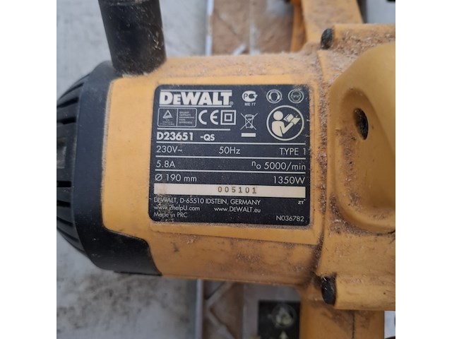 Cirkelzaag, dewalt, d23651 - afbeelding 6 van  9