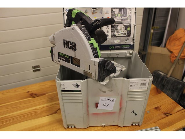 Cirkelzaag festool ts 55 rebq met drie geleiders - afbeelding 2 van  4