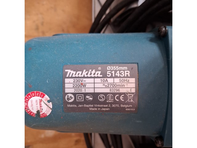 Cirkelzaag makita, 5143r, bouwjaar 2020 - afbeelding 4 van  6