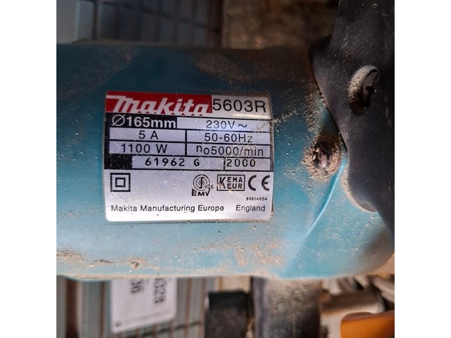 Cirkelzaag makita, 5603r, bouwjaar 2000 - afbeelding 3 van  4