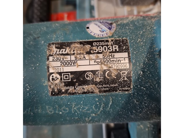Cirkelzaag makita, 5903r, bouwjaar 2011 - afbeelding 2 van  4