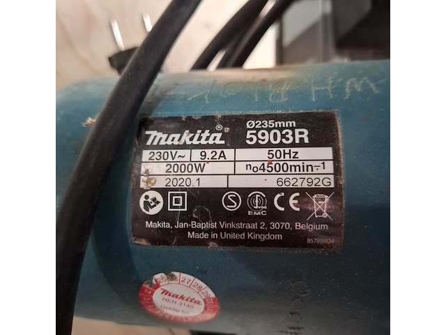 Cirkelzaag makita, 5903r, bouwjaar 2020 - afbeelding 3 van  5