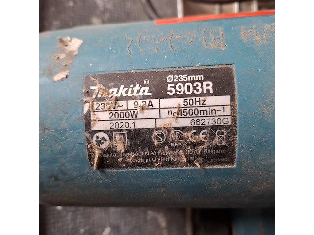 Cirkelzaag makita, 5903r, bouwjaar 2020 - afbeelding 3 van  5