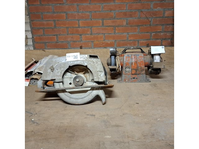 Cirkelzaag met werkbankslijper makita en creusen - afbeelding 1 van  10