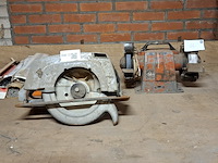 Cirkelzaag met werkbankslijper makita en creusen - afbeelding 1 van  10