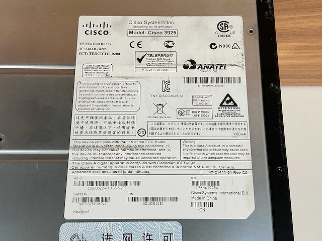 Cisco - 3925 - router - afbeelding 4 van  5