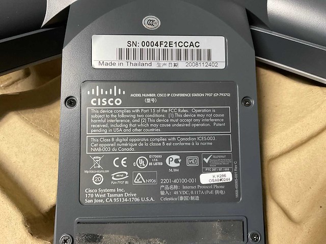 Cisco 7937 conference station - afbeelding 3 van  5