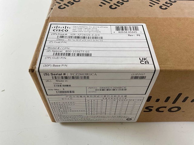 Cisco (ap2802e-e-k9) air series 4x4 mu-mimo access points (new) (11x) - afbeelding 10 van  11