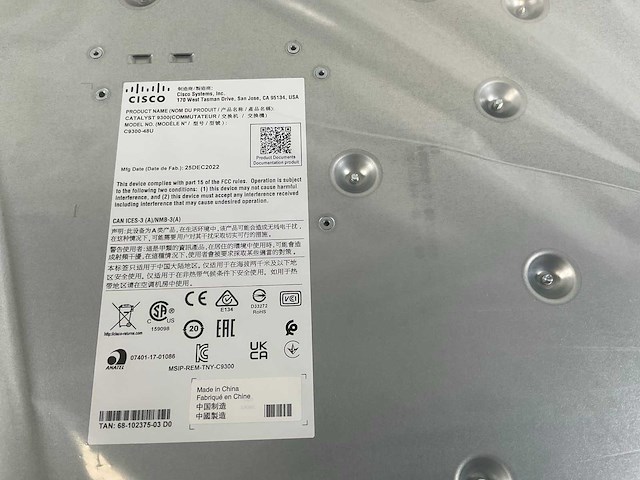 Cisco (c9300-48u-a) catalyst 9300 48 port managed l2/l3 switch (new) - afbeelding 2 van  13