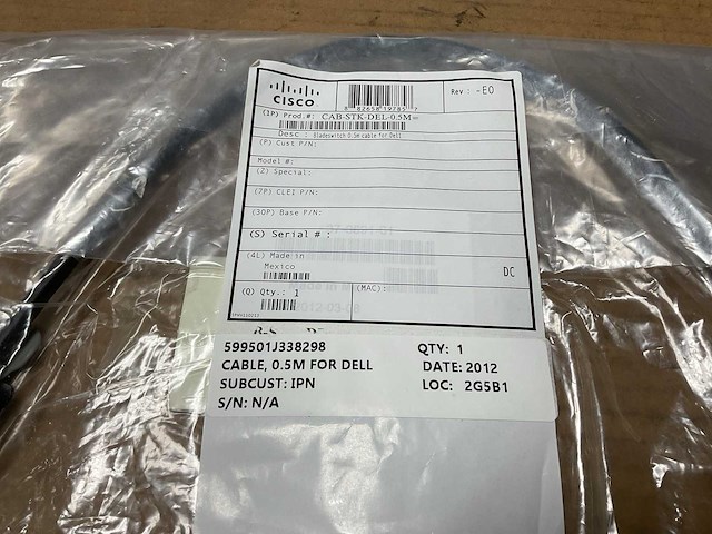 Cisco cab-stk-del-0.5m communication cable (8x) - afbeelding 4 van  4