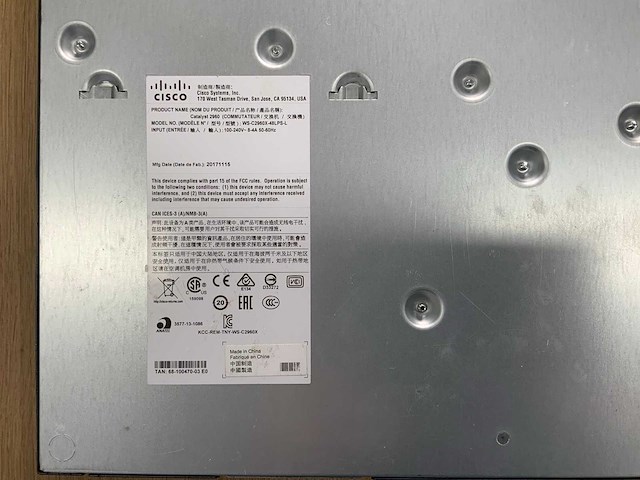 Cisco catalyst 2960 x-series gigabit switch - afbeelding 5 van  5