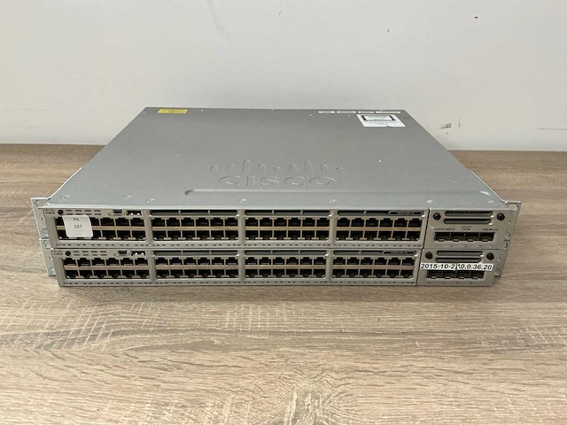 Cisco catalyst 3850-48 19" switch (2x) - afbeelding 1 van  4