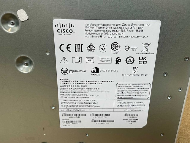 Cisco catalyst edge c8200-1n-4t router - afbeelding 2 van  2