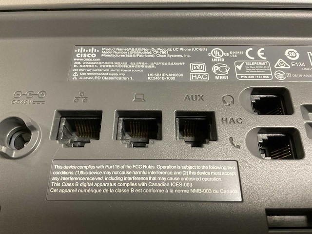 Cisco cp-7861 telefoon (5x) - afbeelding 4 van  4