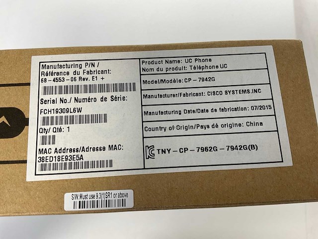 Cisco (cp-7942g / cp-7911g), unifed ip phone (new) (14x) - afbeelding 12 van  12