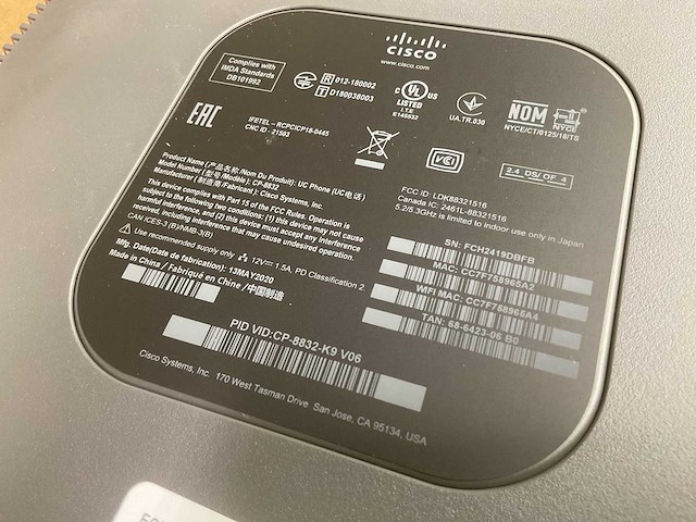 Cisco cp-8832 conferentietelefoon (2x) - afbeelding 5 van  7