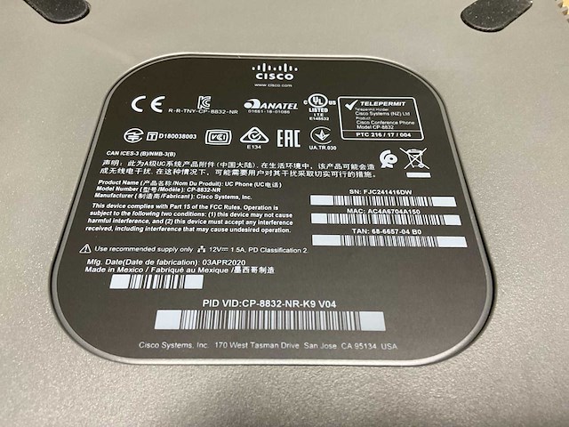 Cisco cp-8832–nr uc phone - afbeelding 4 van  4