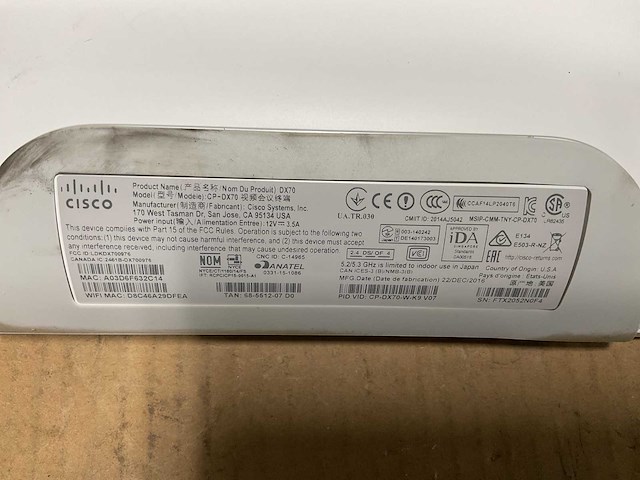 Cisco cp-dx70 monitor - afbeelding 5 van  6