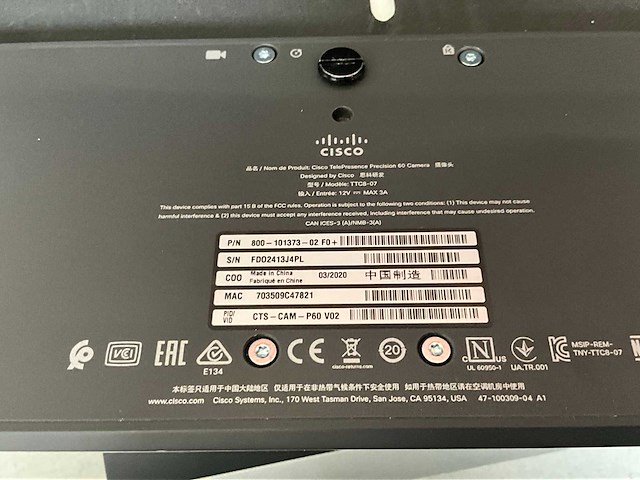 Cisco cs-codec-pro+ v01 videoconferentiesysteem - afbeelding 4 van  6