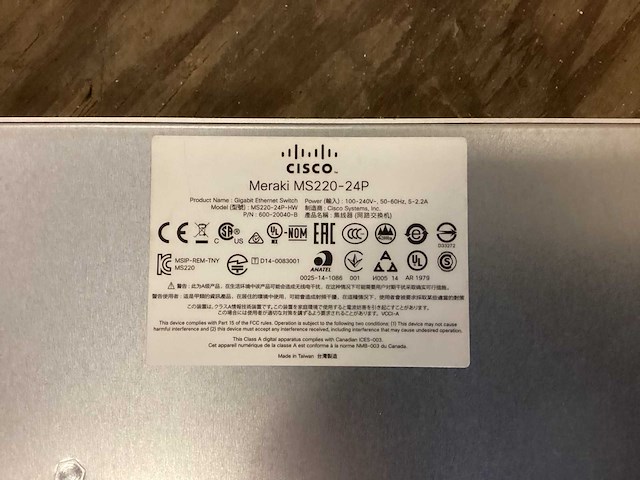 Cisco meraki ms220 - afbeelding 5 van  5