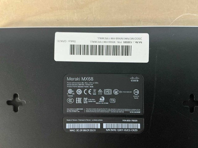 Cisco meraki mx68-hw firewall - afbeelding 2 van  2