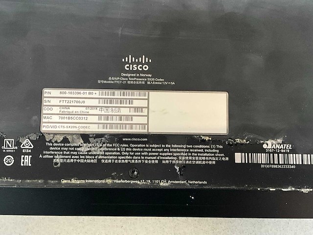 Cisco telepresence sx20 quick set - afbeelding 5 van  6