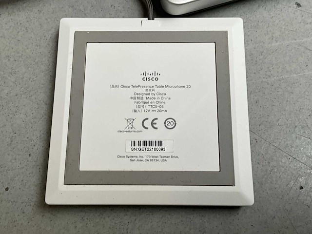 Cisco telepresence sx20 quick set - afbeelding 6 van  6