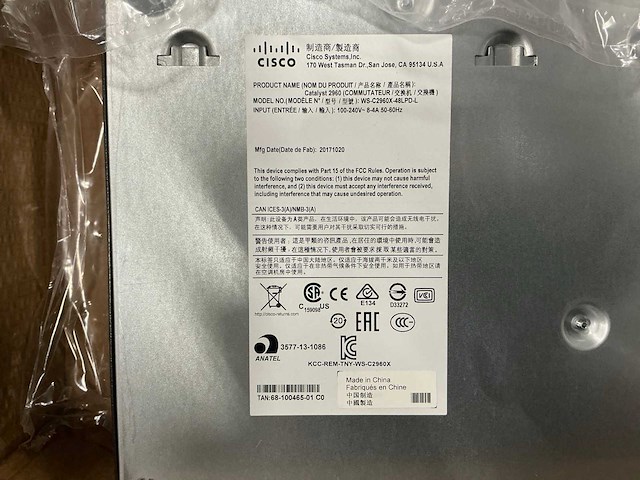 Cisco ws-c2960x-48lpd-l - afbeelding 7 van  8