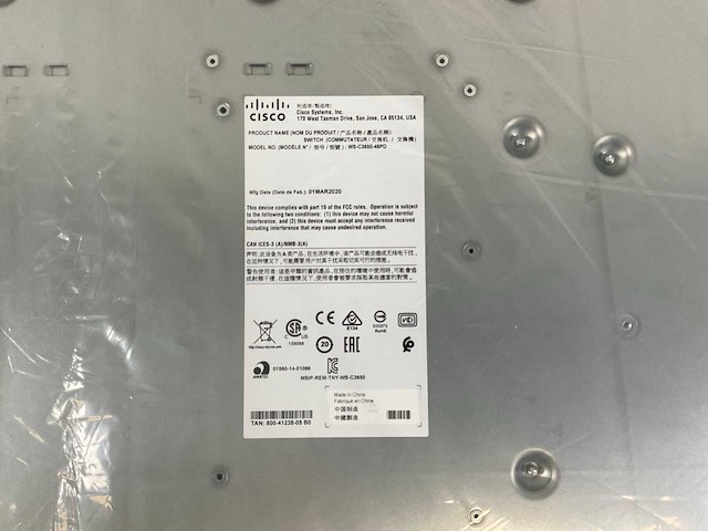 Cisco (ws-c3650-48fd-s) catalyst network l3 gb ethernet managed switch (new) - afbeelding 2 van  13