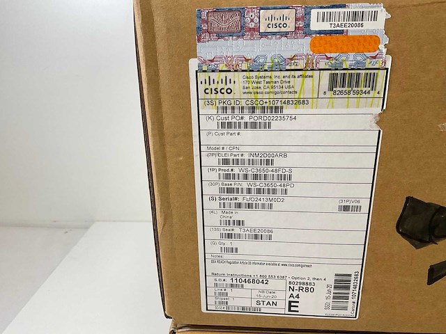 Cisco (ws-c3650-48pd) catalyst 3650 48 port poe+ 2x 10g lan base switches (new) (2x) - afbeelding 10 van  15