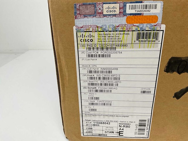 Cisco (ws-c3650-48pd) catalyst 3650 48 port poe+ 2x 10g lan base switches (new) (2x) - afbeelding 11 van  15