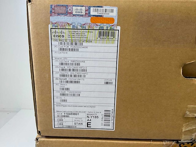 Cisco (ws-c3650-48pd) catalyst 3650 48 port poe+ 2x 10g lan base switches (new) (2x) - afbeelding 11 van  15