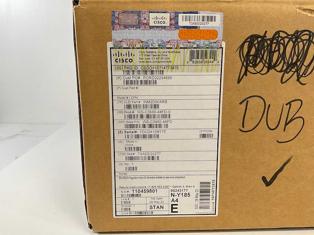 Cisco (ws-c3650-48pd) catalyst 3650 48 port poe+ 2x 10g lan base switches (new) (2x) - afbeelding 12 van  16