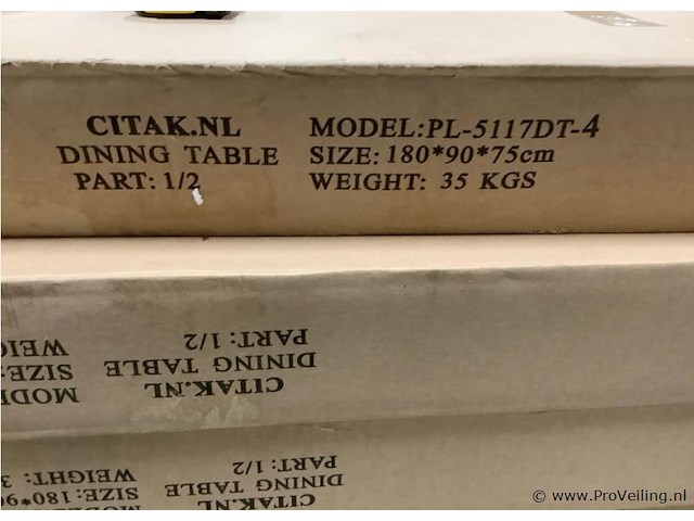 Citak - eetkamertafel 180x90x75 cm - afbeelding 2 van  2