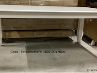 Citak - eetkamertafel wit 180x100x78cm - 5 stuks - afbeelding 2 van  2