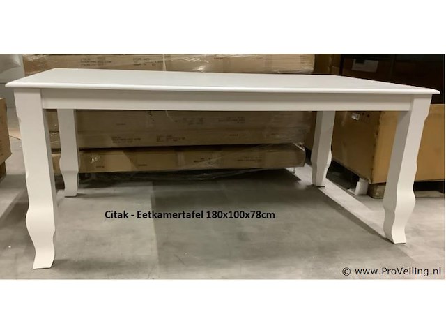 Citak - eetkamertafel wit 180x100x78cm - afbeelding 2 van  2