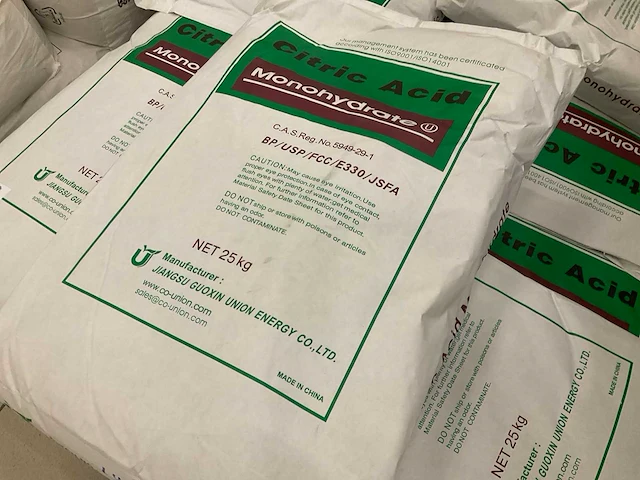 Citric acid monohydrate 25kg (10x) - afbeelding 1 van  3