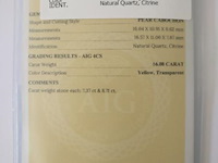 Citrine 16.08ct aig certified - afbeelding 3 van  4