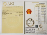 Citrine 2.42ct aig certified - afbeelding 4 van  4