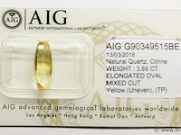 Citrine 3.69ct aig certified - afbeelding 1 van  4