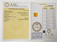 Citrine 9.42ct aig certified - afbeelding 4 van  4