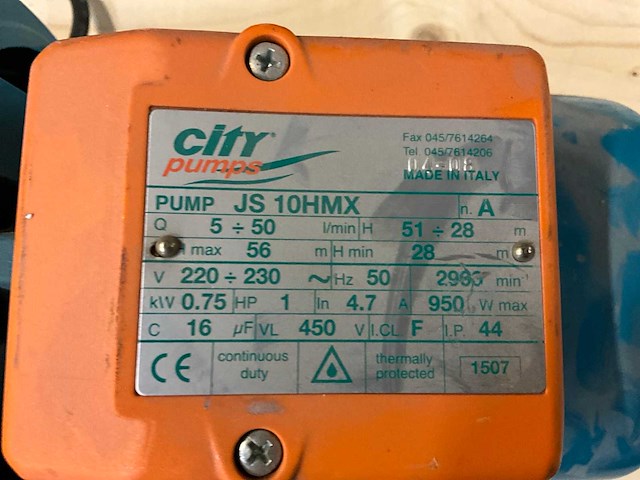 Citypumps js10hmx waterpomp - afbeelding 6 van  6