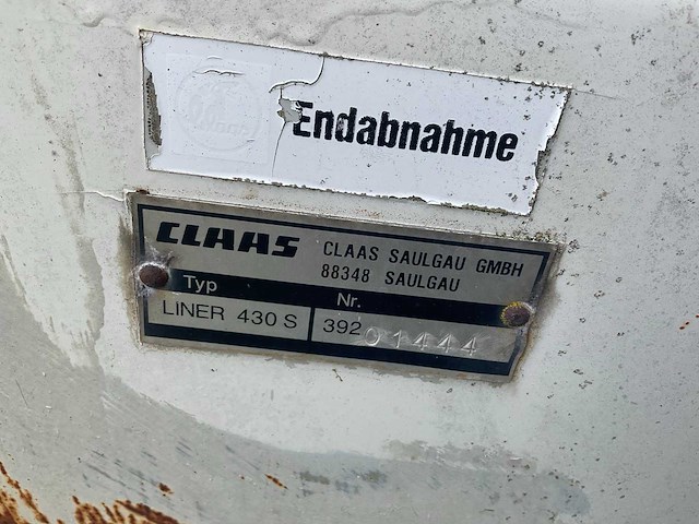 Claas liner 430 s zwadhark - afbeelding 9 van  9