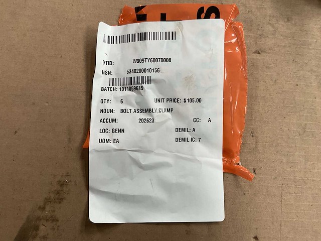 Clamp bolt assembly (6x) - afbeelding 5 van  6